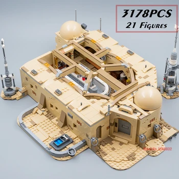 3187PCS 21 Figuri Stele Războaie Spațiu Mos Eisley Villa Robot Bistro Casa Cifrele de Blocuri Caramizi de Jucarie Cadou Copil Set 75290
