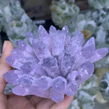 350g Naturale Violet Fantomă Fantomă Cristal de Cuarț Cluster de Vindecare Specimen
