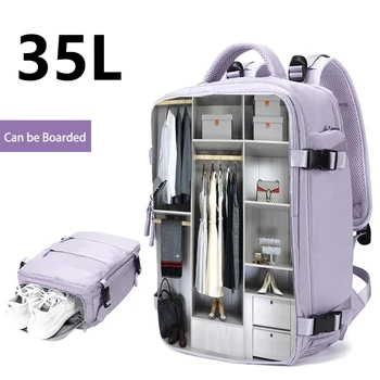 35L Rucsac de Călătorie în aer liber Sac de Bagaje Femeile rezistenta la Apa de Încărcare USB Laptop, Rucsaci cu Pantofi de Buzunar mochila Rucsac