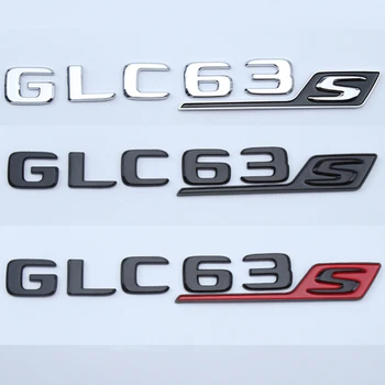 3D ABS Masina Portbagajul din Spate Insigna Autocolant Fender Partea Emblema GLC63S V8 BITURBO 4MATIC Logo-ul AMG Mercedes GLC 63 X253 Accesorii