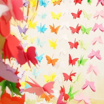 3D DIY Hârtie Fluture Ghirlanda Pandantive Ziua Decor Petrecere de Logodnă decor Nunta Consumabile