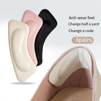 3Pairs Spumă Moale Tălpi pernițe pentru Pantofi Sport Reglabil Dimensiune Antiuzură Picioare Pad Pernă Introduce Toc Protector Spate Autocolant