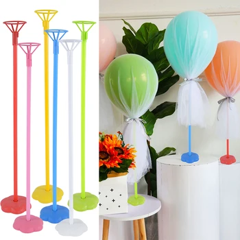 3pcs/lot Masă de Nuntă Baloane Stau Balon Titularul Coloana Bază de Plastic Baloon Stick Copil de Dus Petrecere de Aniversare pentru Copii Decor