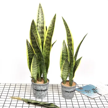 3pcs/multe Plante Artificiale Sansevieria Ramură Pentru Bonsai Decor Fals din Plastic Tigru Piran Frunze de Plante Casa Gradina Decoruri