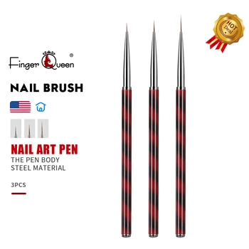 3Pcs/Set UV Unghii Gel Liner Brush Desen Instrumente Pentru Manichiură franceză Pictura Dermatograf Nail Art Brushpen Set de Accesorii