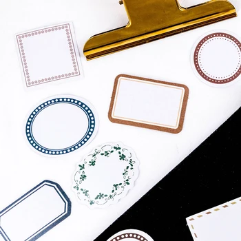 40 buc Autocolant pack vintage cerc ștampila digitală manual de materiale autocolante DIY decorare de simplu de frontieră moda colaj 6 tipuri