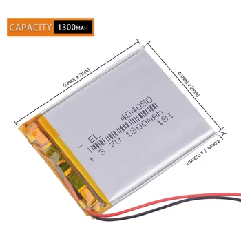 404050 3.7 V, 1300mAH Polimer litiu-ion / Li-ion baterie pentru Auto DVR recorder GPS mp3 playmer mp4 navigator