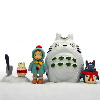 4buc/lot 3-5cm DIY de Crăciun de Iarnă Miyazaki Hayao Totoro Mei figurina Jucarie Papusa de Colectie Model de Jucărie