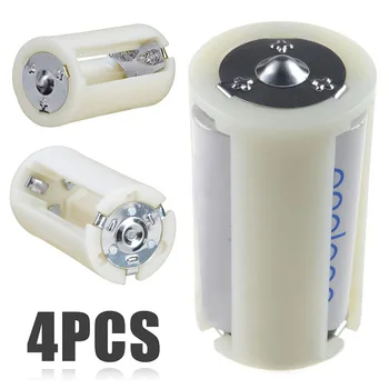 4BUC Translucid AA la Dimensiunea D Baterie Convertor Adaptor Caz Baterie AA Cazul NOV99
