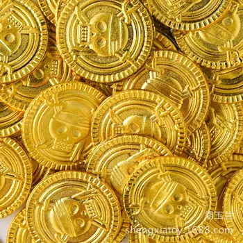 50/100buc Plastic Pirat Monedă de Aur de Halloween Petrecere de Aniversare pentru Copii Decor Fals Comoara de Aur articole Party Copii Cadou Favoare