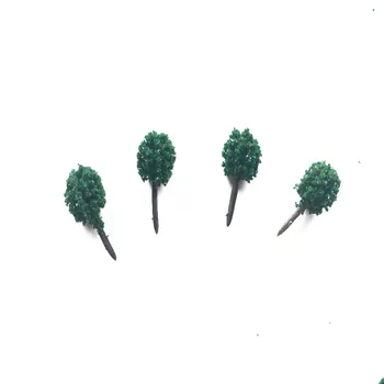 500pcs 1,5 cm Scară Miniaturală Arhitectural Model Verde Copac de Plastic Pentru Ho Tren Layout Modelbouw Scena Filtru de Fabrica
