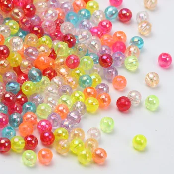 500PCS Colorat Acrilic Perla Margele Rotunde Spațiu Liber Margele pentru Bijuterii DIY Brățară Accesorii 3/4MM