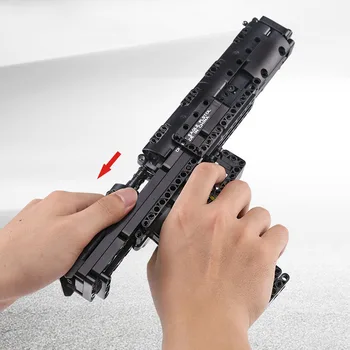 563pcs Militare SWAT Desert Eagle Pistol Arme Blocuri de Constructii Tehnice City Joc Arma Model Cărămizi de Jucărie Pentru Copii Cadouri