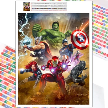 5D Diamant Pictura Marvel Avengers Iron Man Hobby Căpitanul America de Artă DIY Spiderman Mozaic Plin Pătrat Rotund Burghiu Decor Acasă