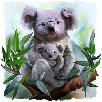 5D diy Diamant Broderie Animal Koala Imagini De Pietre de Diamant Pictura Plină Piața de Foraj Stras Mozaic Decor Acasă