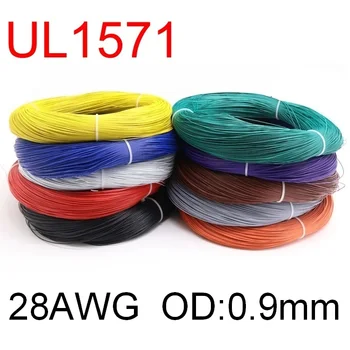 5M UL1571 28AWG PVC Electronice Sârmă OD 0.9 mm Cablu Flexibil Izolat Staniu-Cupru placat cu Mediu Linie de LED-uri DIY Cablu
