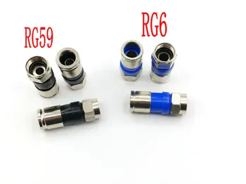 5PCS RG59/RG6 CONECTOR F-Type Male Plug Conectori de Compresie Pentru RG59/RG6 cablu Coaxial Coaxial Cablu TV