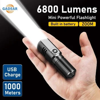 6800 Lumeni Mini Puternic Lanterna Led-uri XHP50 Construit în Baterie 3 Moduri Usb Reîncărcabilă Lumina Flash EDC Lampa Lanterna Lanterne