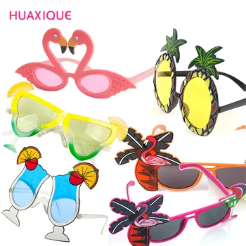 6PC Hawaii Tropicale Ziua de Decorare ochelari de Soare Flamingo Partid Decor Ananas Ochelari de Soare Hawaiian Petrecere la Piscină Consumabile