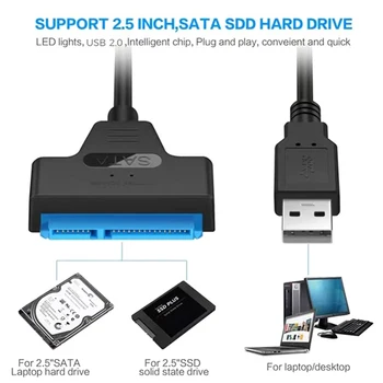 7+ 15 22 Pin Cablu SATA 3 2.5 HDD/SSD Adaptor USB 5Gbps de Mare Viteză Transmite Hard Disk Extern Convertizor se Potrivesc pentru Windows 7,10