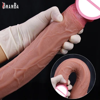 8 Stil Mare Realist Gigant Timp Vibrator din Silicon Moale Vaginală Masturbatori Penis Jucării Erotice pentru Femeile Groasă Glans Penis XxxL