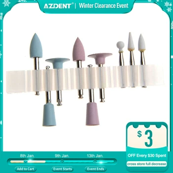 9PCS/Cutie AZDENT Dentare Compozite Lustruire Kit RA 0309 pentru Viteză Redusă Piesa de mana Contra-Unghi Ceramice Cauciuc Siliconic Lustruit