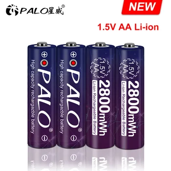 AA 1.5 v Li-ion Baterie Reîncărcabilă 2800mWh 1.5 V AA Baterie Reîncărcabilă Litiu AA Baterii de 1,5 V pentru Telecomanda Baterie AA
