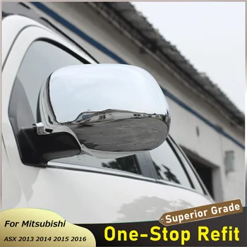 ABS Cromat Masina Ușă Laterală Vedere din Spate Oglinda Rama de Acoperire Autocolant Pentru Mitsubishi ASX 2013 2014 2015 2016