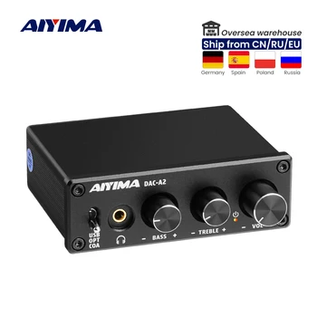 AIYIMA Mini HiFi 2.0 Digital Audio Decoder DAC USB Amplificator pentru Căști 24Bit 96KHz Intrare USB/Coaxial/Optic de Ieșire RCA Amp DC5V