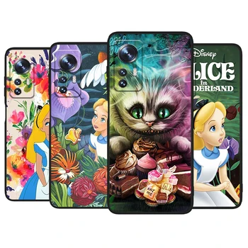 Alice in tara Minunilor Disney Pentru Xiaomi Mi 12 11 10 11T 10T 9T 9 8 Nota 10 Ultra Pro Lite TPU Silicon Moale Neagră Caz de Telefon
