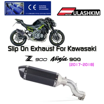 Alunecare Pentru kawasaki Z900 Ninja900 2017 2018 Motocicleta Plin de Evacuare Sistemul de Evacuare Mijloc Link-ul de Țeavă de Eșapament