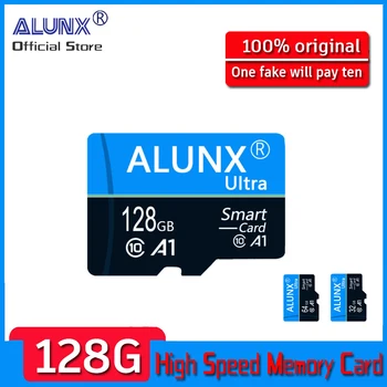 ALUNX 100% Autentic Micro SD TF Card de 128GB 64GB 32GB 16GB 8G Memorie Flash Card Clasa 10 Suport telefoane mobile UAV etc cititor de carduri