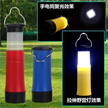 Anjoet 3 Culori 3W Cort de Camping Reglabil Felinar Lumina Super-Luminos, Drumeții LED zoom Lanterna Torch Lampă în aer liber AAA