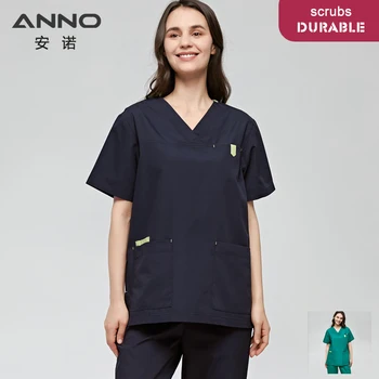 ANNO Scrubs Set de Muncă Haine de asistenta Medicala Uniformă de Asistentă Costum de Spital Rochie Insotitor Haine de Spălare de Mână Paramedic Uniforme