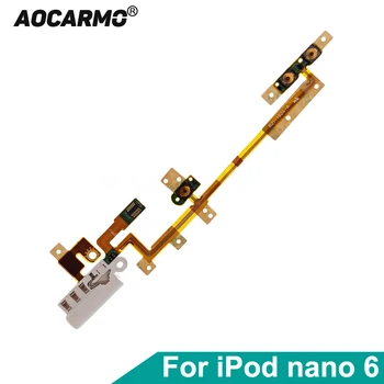 Aocarmo Pentru Apple iPod nano 6 Butonul de Alimentare de Pe de Pe de Volum-Comutator Mut Butoanele Jack pentru Căști Căști Plug Panglică Cablu Flex