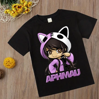 Aphmau T-shirt Kawaii Aphmau T-shirt de Imprimare Printesa de Îmbrăcăminte pentru Copii de Desene animate Anime Băieți Fete Tricou cat de imprimare Topuri de Vara