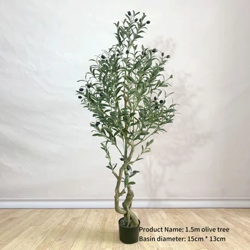 Artificiale Măslin Plante Artificiale Copac Bonsai Ghiveci pentru Interior Home Garden Decor de Birou
