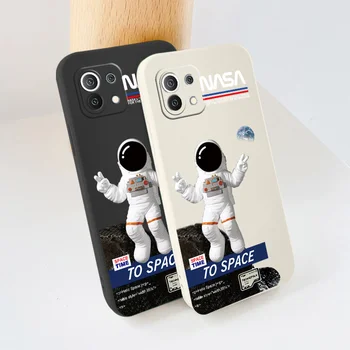 Astronaut fericit Caz Pentru Xiaomi Mi 11 lite Ultra 11i 10T 9T Pro Lite 10 10 9 8 lite Pro Poco F2 X2 F3 Pro Telefon Moale Caz Acoperire