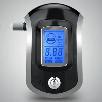AT6000 Alcool Tester cu 5 Muștiucuri Digitale Profesionale Respirația Etilotest cu LCD Dispaly pentru Poliția Rutieră Echipamente