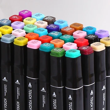 Atingeți cap dublu marker set de alcool gras watercolor pen pictura 262 culoare marker de pictură pentru copii set pix marker