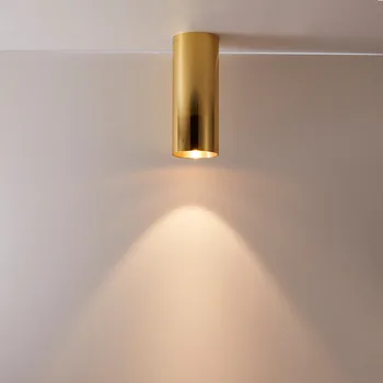 Aur Nordic LED Downlight Tub Lung Montat pe o Suprafață Modernă de Aluminiu Reflector pentru Interior Birou Living Bucatarie Lampă de Plafon