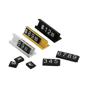 Aur Număr Reglabil De Bază Scrisoare De Afișare Contor Suport Etichetă De Metal Sol Cifre Arabe Combinate Pret Cub Stick