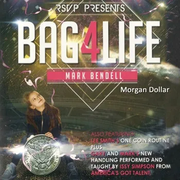 Bag4Life (1 Morgan Dollar și DVD) ) Trucuri Magice Satge Aproape Magia Monede Fun Penetrare Sac de Magie Iluzie Pusti de Recuzită