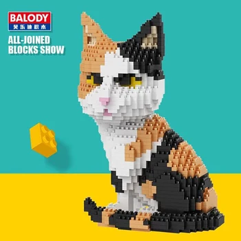 Balody 16036 Pisica Minunat Animal Model De Mini Blocuri De Diamant Clădire De Învățământ De Desene Animate De Ziua De Nastere Cadou De Crăciun Jucării