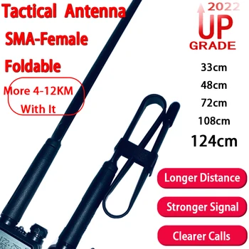 Baofeng 2022 walkie-ul Pliabil CS Tactice Antena UV5R UV10R 888S SMA-de sex Feminin Dual Band VHF UHF UV-16R Pro Radio Accesorii