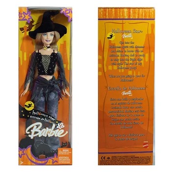Barbie 12 Inch G5320 Halloween Papusa Stea cu Pălărie Magie Colectie Editie Limitata Model Figura Copil Fete de Vacanță Cadou Set de Jucării