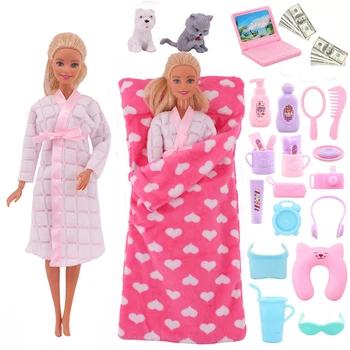 Barbie Accesorii de Călătorie Mini Pijama Bijuterii Dolar Cosmetice Calculator Pisică Câine DIY Pentru 11.5 Inch Sau 1/6 BJD Blythe Fete Jucarii