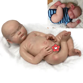 Bebe Renăscut Joseph Full Body Solid Silicon Pictat Realist Renăscut Baby Doll Pentru Cadou De Crăciun Boneca De Silicon