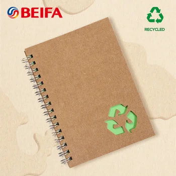 BEIFA A6 Eco-Friendly Kraft Notebook Agenda Planner Notebook Spirală Schite Programe de Organizator Notebook pentru Rechizite