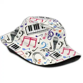 Bine - Note Muzicale Pescar Pălărie Găleată Pălării Capace de Muzică Notă Muzicală Note Simbol Notă Muzicală Note Muzicale Treble Bass Tastatura